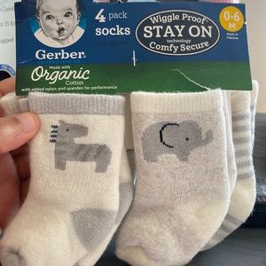 Organic cotton baby socks soft and wiggle proof stay on